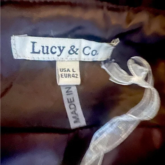 LUCY PARIS Lucy & Co. Chocolate Brown and Fur Shrug SIZE L - Picture 7 of 10